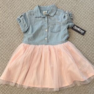 Osh Kosh Denim Chambray Tulle Girls Dress